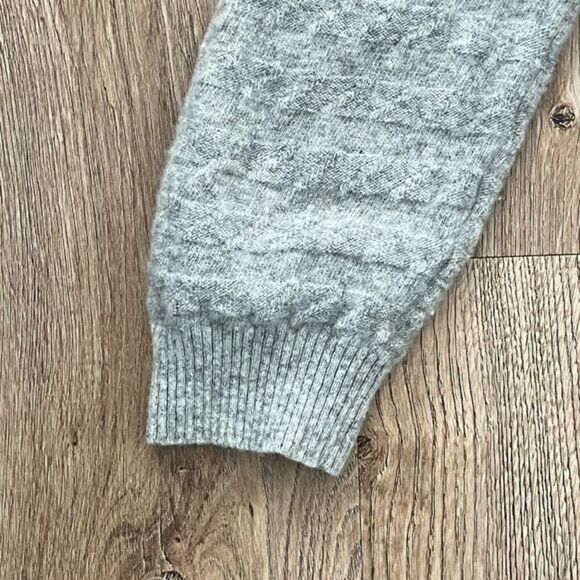 Commune De Paris of 1871 Mens Wool Sweater XL Gray Knit Crewneck Red/Blue Stripe - Picture 4 of 9